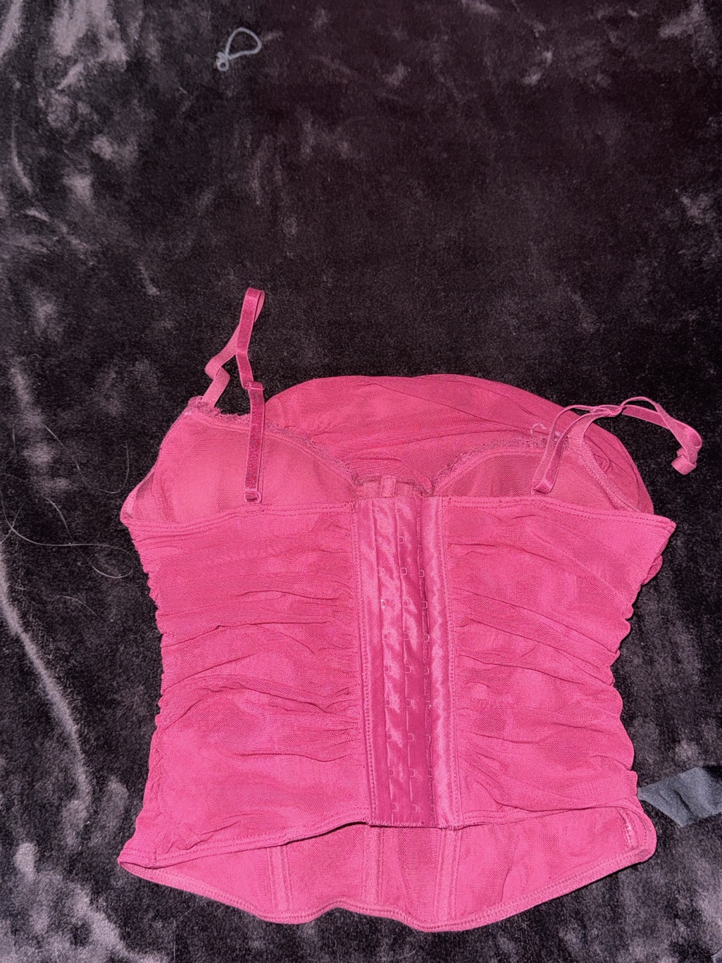 Garage Hot Pink Ruched Bustier Camisole